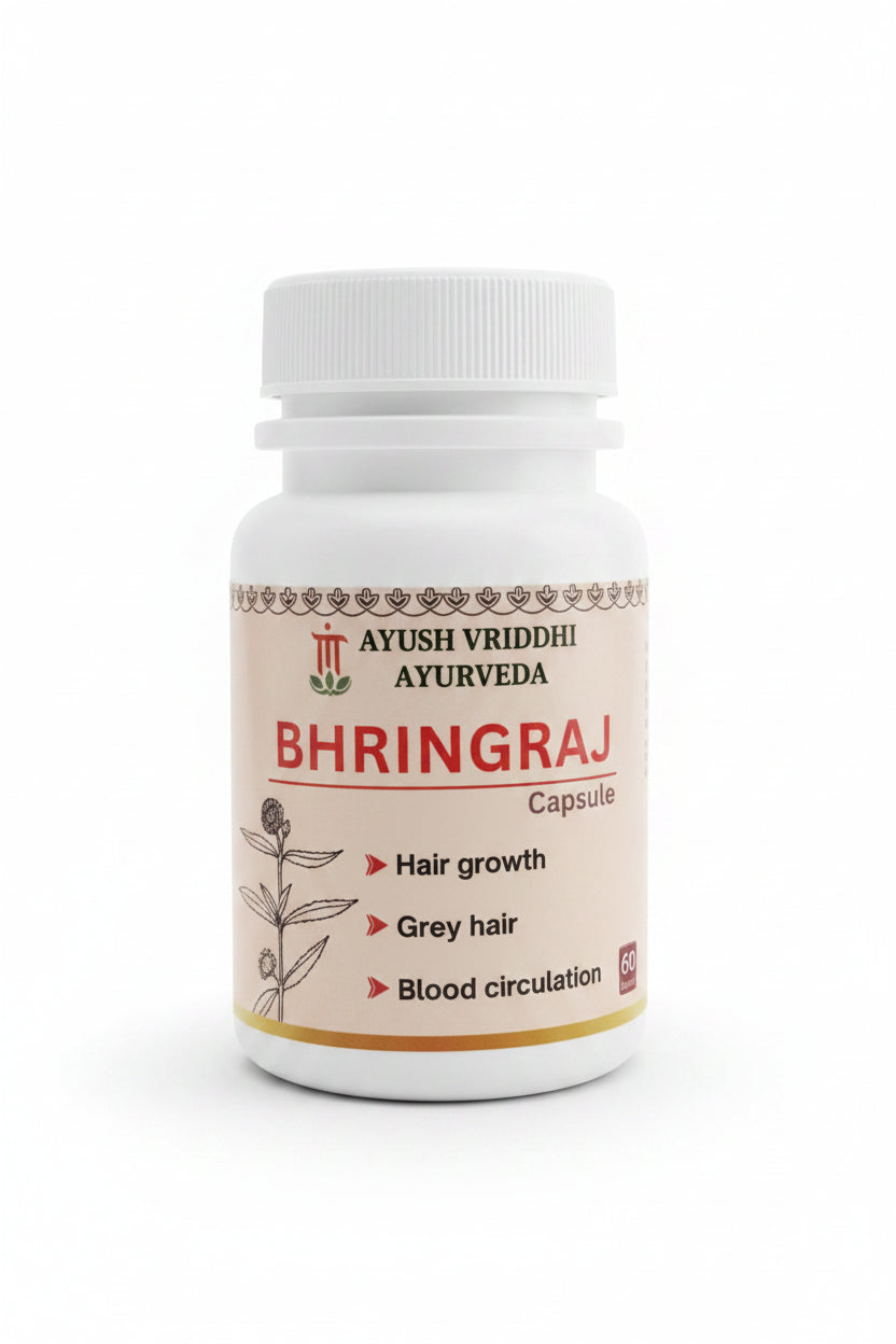 Bhringraj Capsule – Ayurvedic Hair Growth & Blood Circulation (60 Capsules)