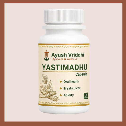 Yastimadhu Capsule – Ayurvedic Licorice Root 500mg (60 Capsules)