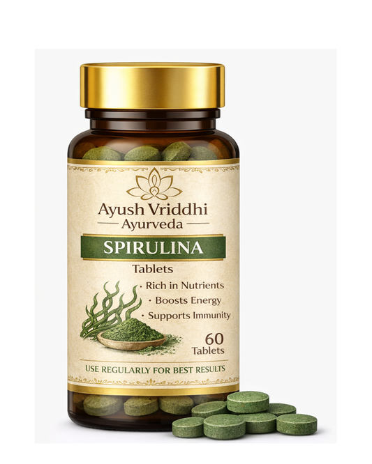 Ayush Vriddhi Spirulina Tablets - Rich in Nutrients & Energy Booster (60 Tablets)