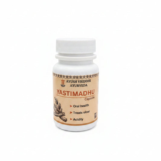 Yastimadhu Capsule – Ayurvedic Licorice Root 500mg (60 Capsules)