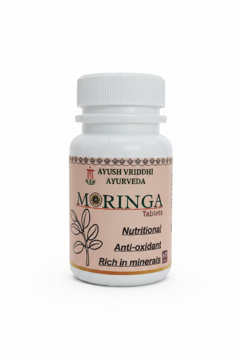 Moringa Tablets – Ayurvedic Nutritional, Antioxidant & Mineral-Rich 500mg (60 Tablets)